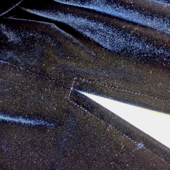 TOMMY HILFIGER Deep Blue Velvet Column Pull On Side Slit Maxi Skirt Like… - Picture 7 of 16